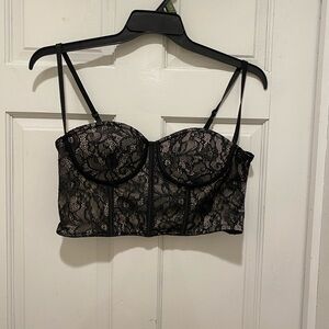 Say What? Black Lace Bustier